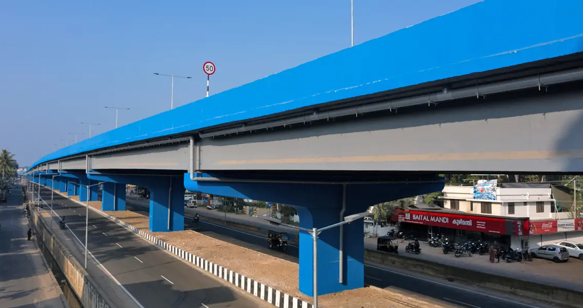 View of the Kazhakuttam Elevated Highway