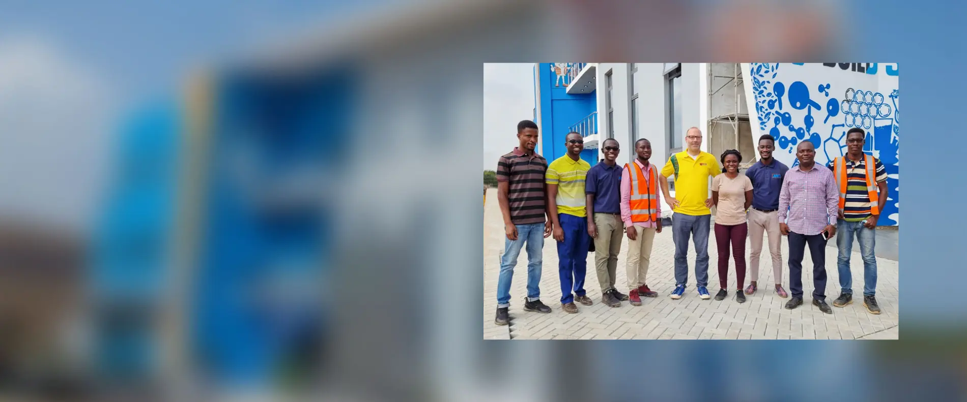 The R&D team of MC-Bauchemie Ghana with Dr. Wolfram Schmidt, coordinator of the INFRACOST project