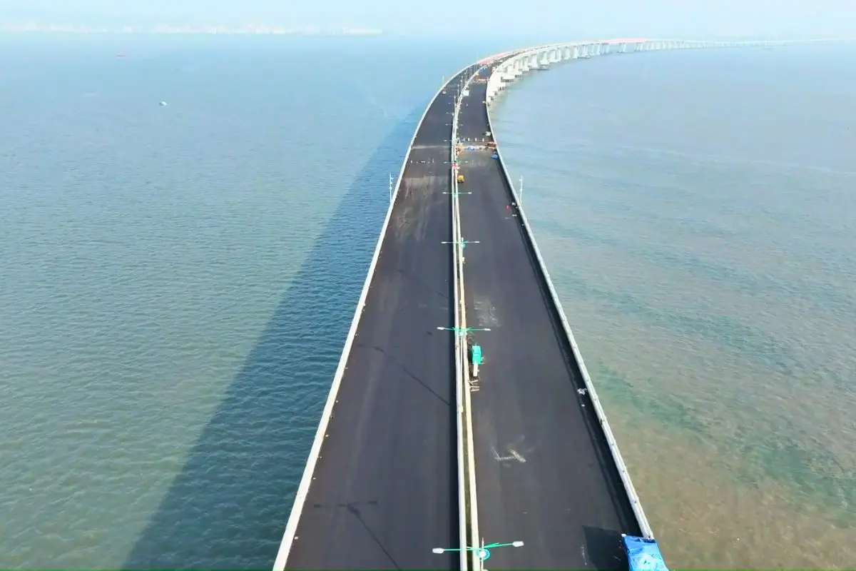View of the sea bridge.