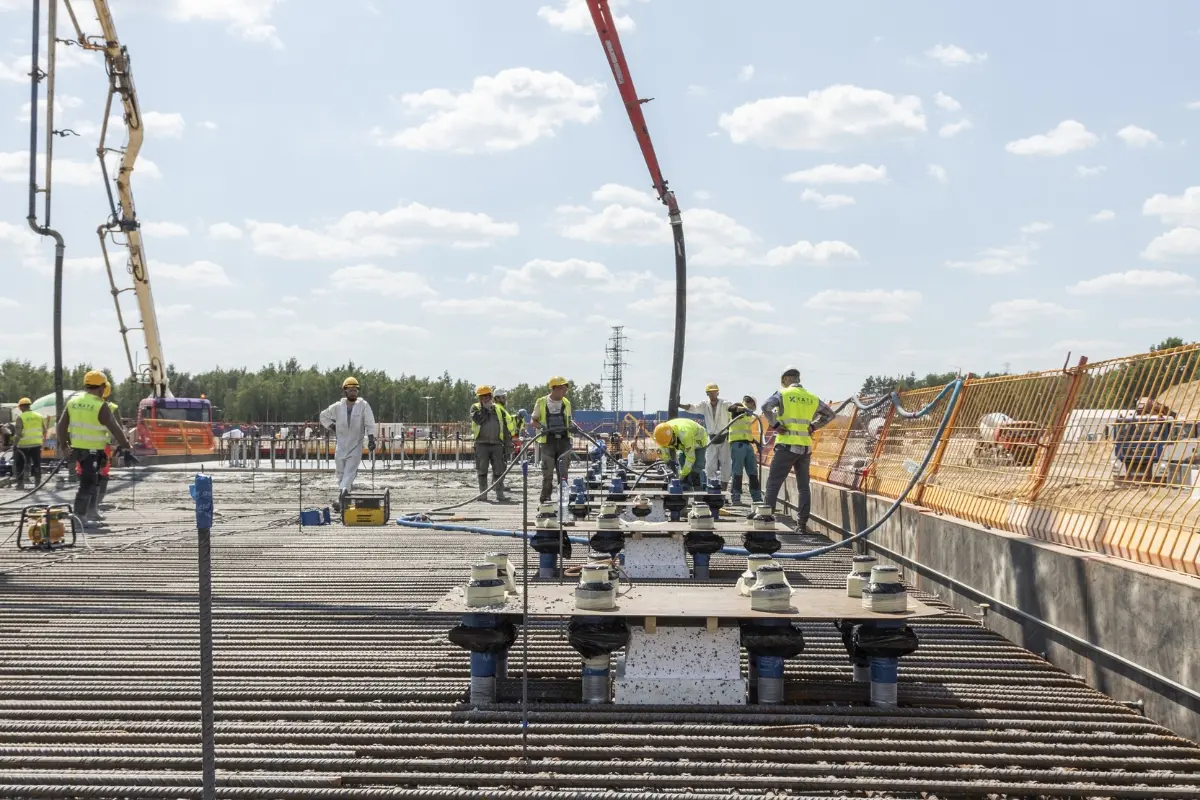 Concreting in progress